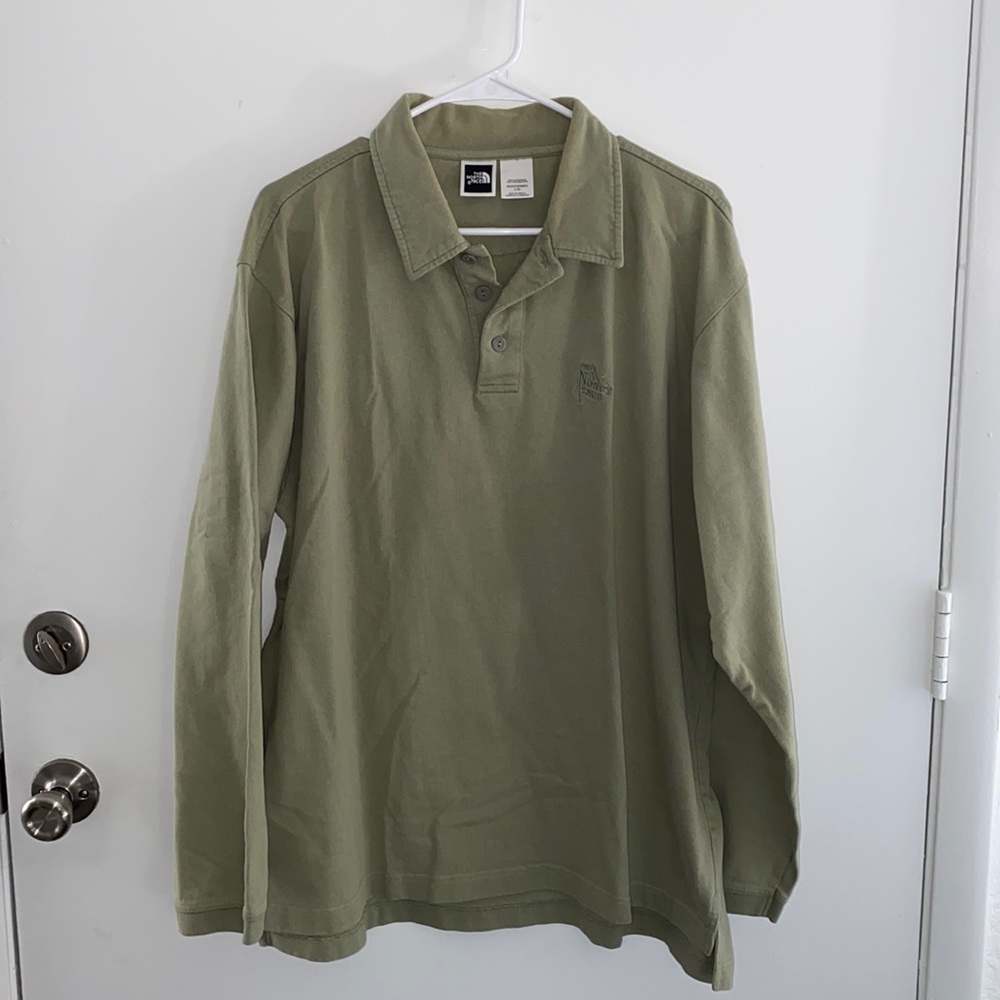 Vintage North Face Long Sleeve Polo
